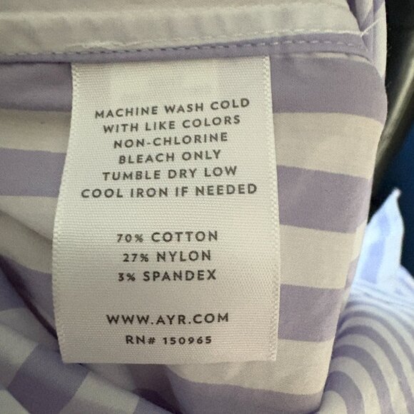 AYR The Deep End Shirt M medium grape soda purple stripe oversized button up - Picture 11 of 11
